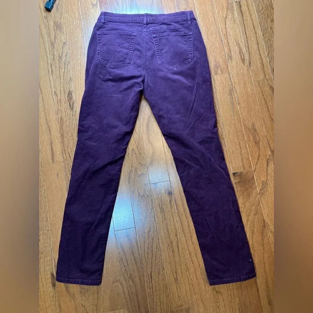 LAND’S END 30 Canvas Cords Pants Unisex Burgundy Plum Pin Straight Pants